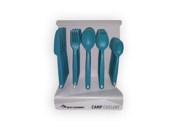 Display Camp Cutlery Sea To Summit con 125 uds. Pacific Blue