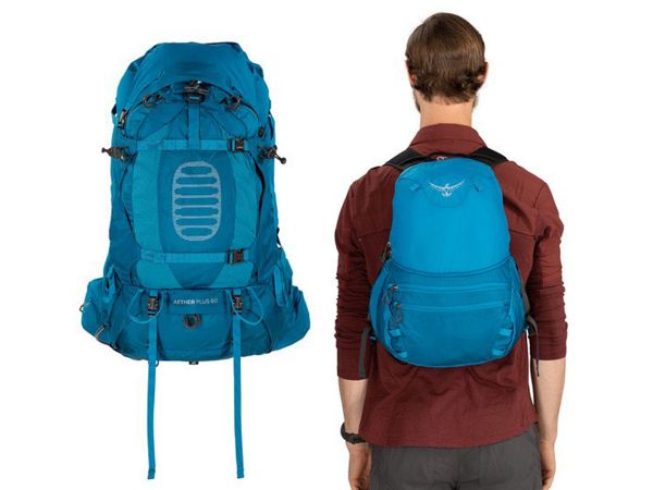 Mochila Osprey Aether Plus 60 con Daypack