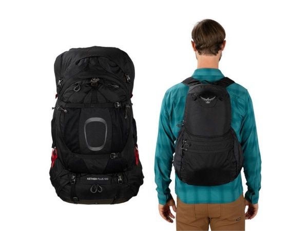 Mochila Osprey Aether Plus 60 con Daypack