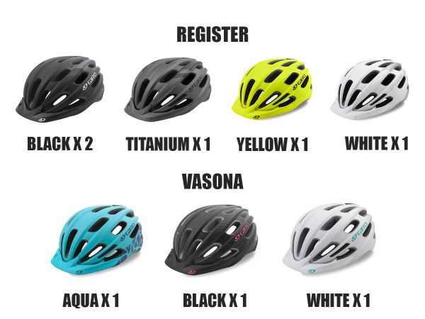 Casco Giro Register Vasona Caja Surtida x8U