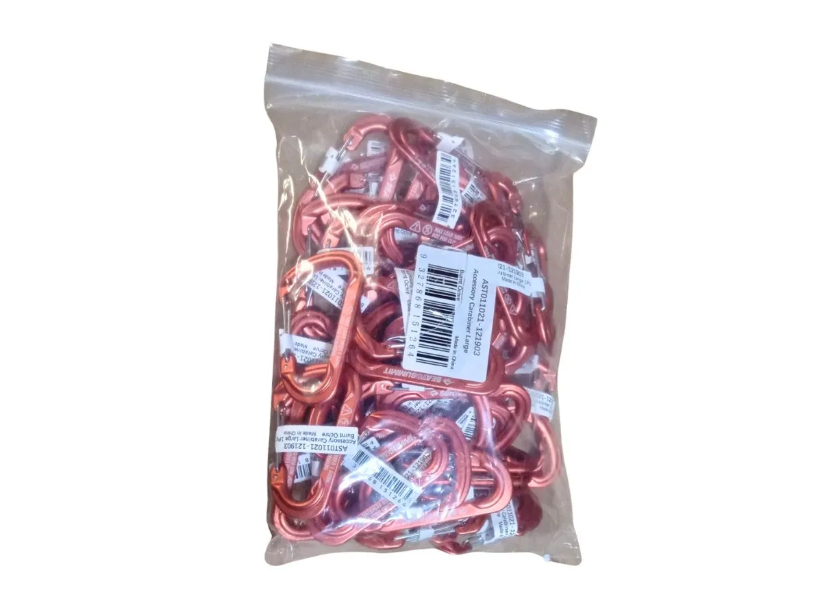 Mosqueton Carabiner 50 Pc Refill Bag Burnt Ochre Burnt Ochre