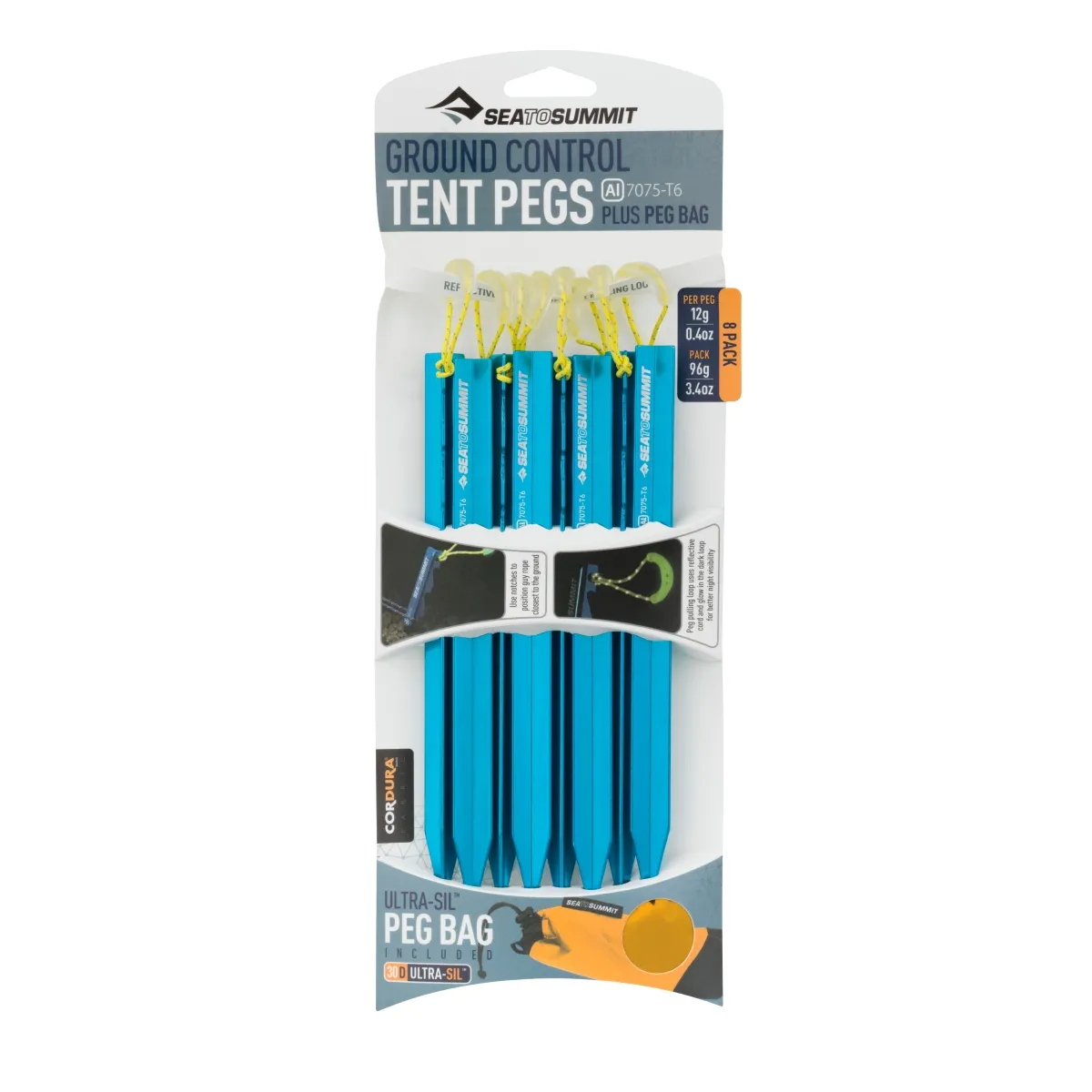 Pack 8 Estacas Sea To Summit Ground Control de 20cm