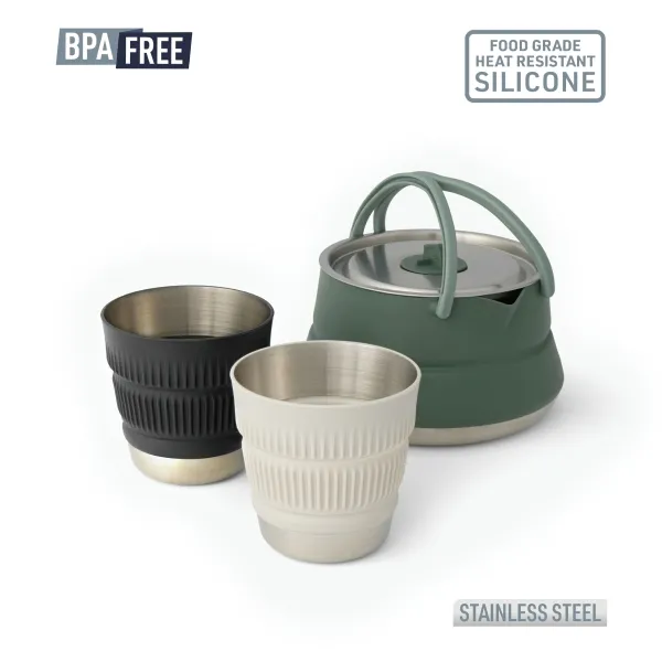 Set de Cocina Sea to Summit Detour Plegable Acero Inox 3 Piezas