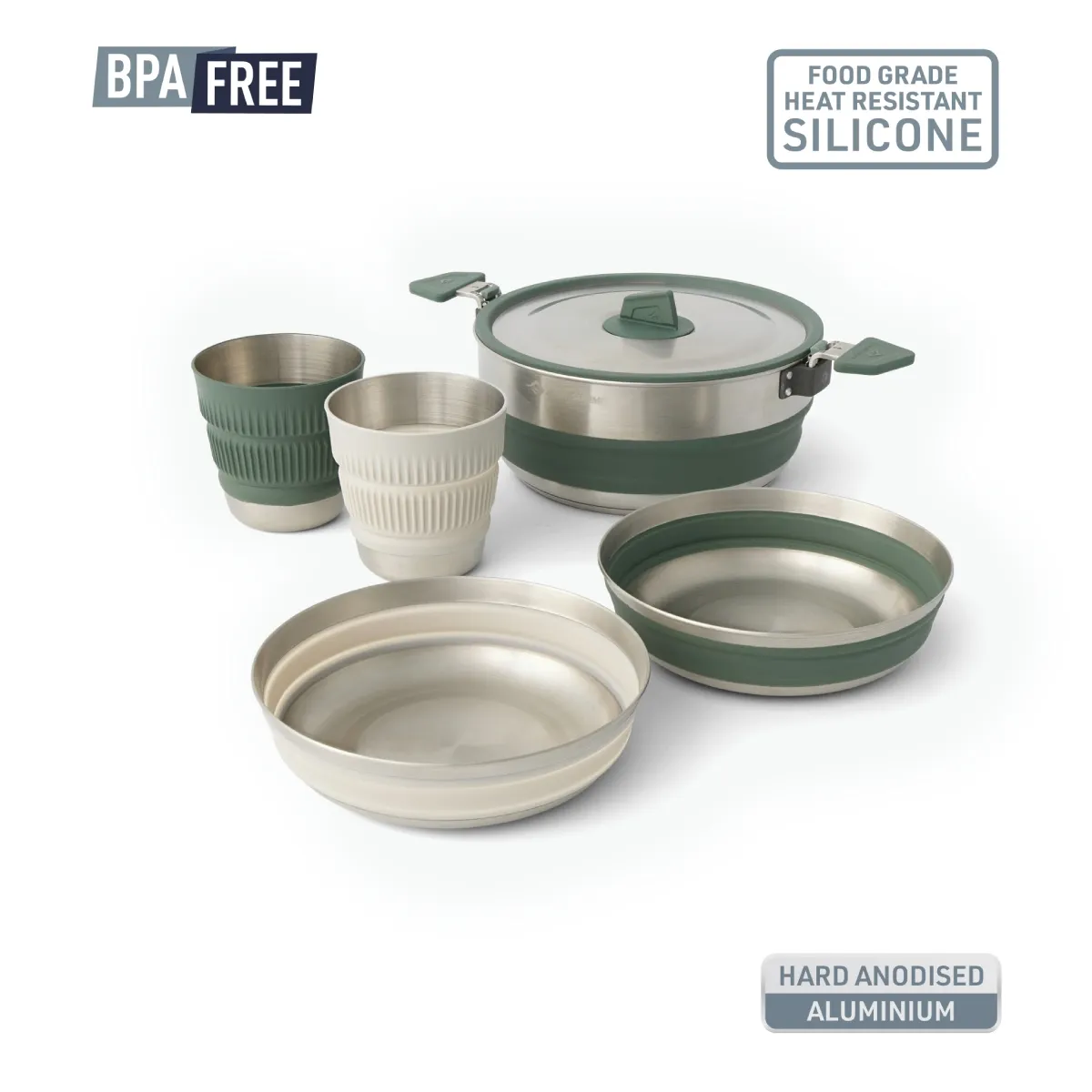 Set de Cocina Sea to Summit Detour Plegable Acero Inox 5 Piezas