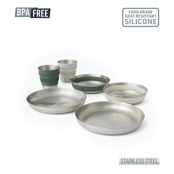 Set de Cocina Sea to Summit  Detour Plegable Acero Inox 6 Piezas