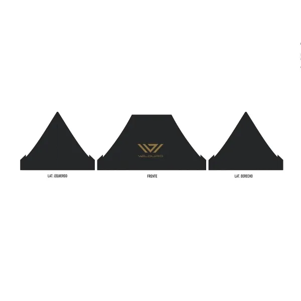 EVENTOS - VELDURO TECHO CARPA 3X3M NEGRO CON LOGO
