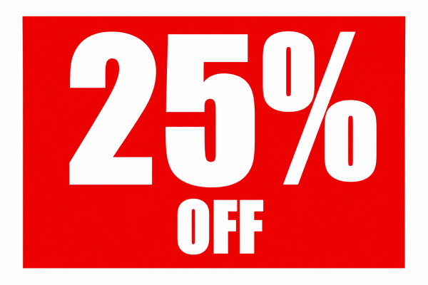 Eventos – Cartel imantado promo 25% off 2026