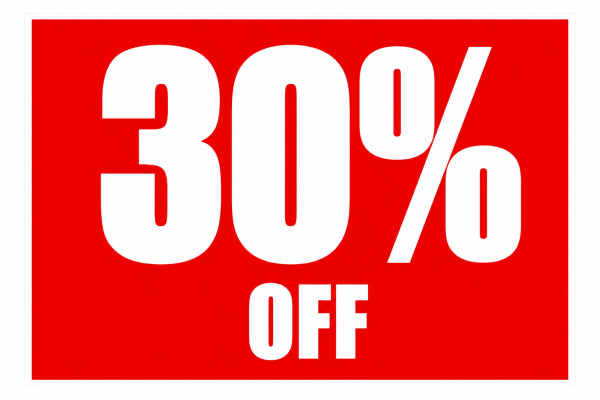 Eventos – Cartel imantado promo 30% off 2026