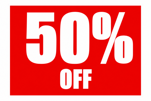 Eventos – Cartel imantado promo 50% off 2026